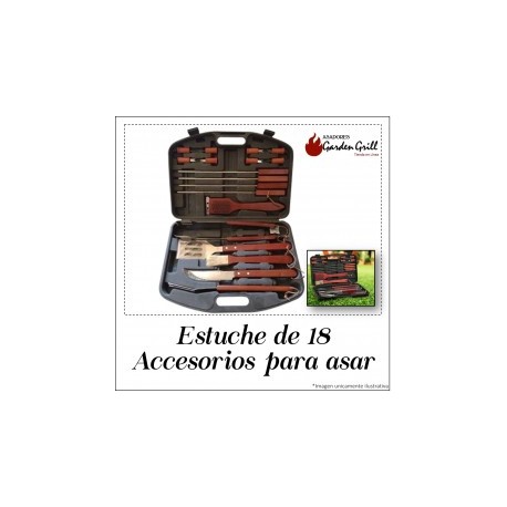 Estuche 18 utensilios asador